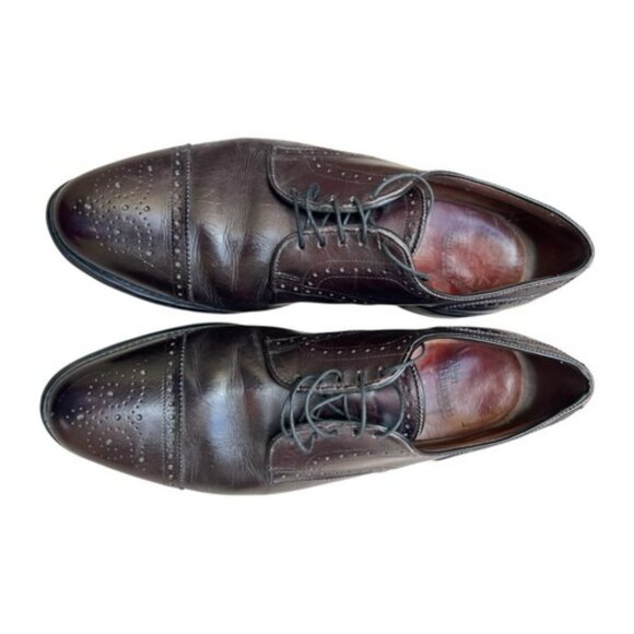 Allen Edmonds Sanford US 12 Burgundy Mens Cap Toe Derby Lace-Up main image 8